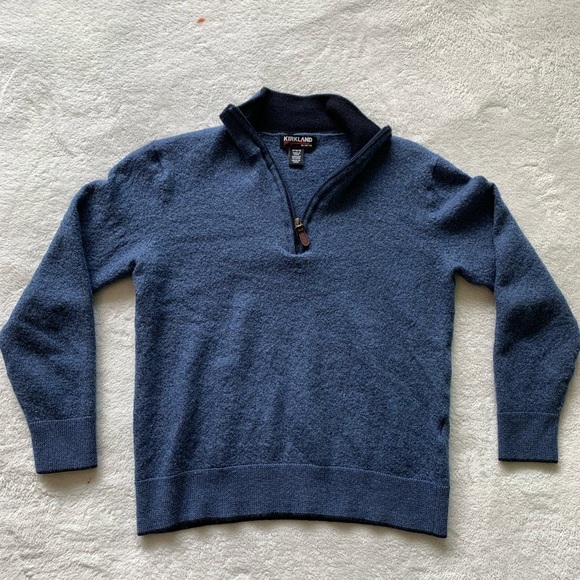 KIRKLAND SIGNATURE 3/4 SLEEVE QUARTER ZIP SWEATER - Picture 2 of 4